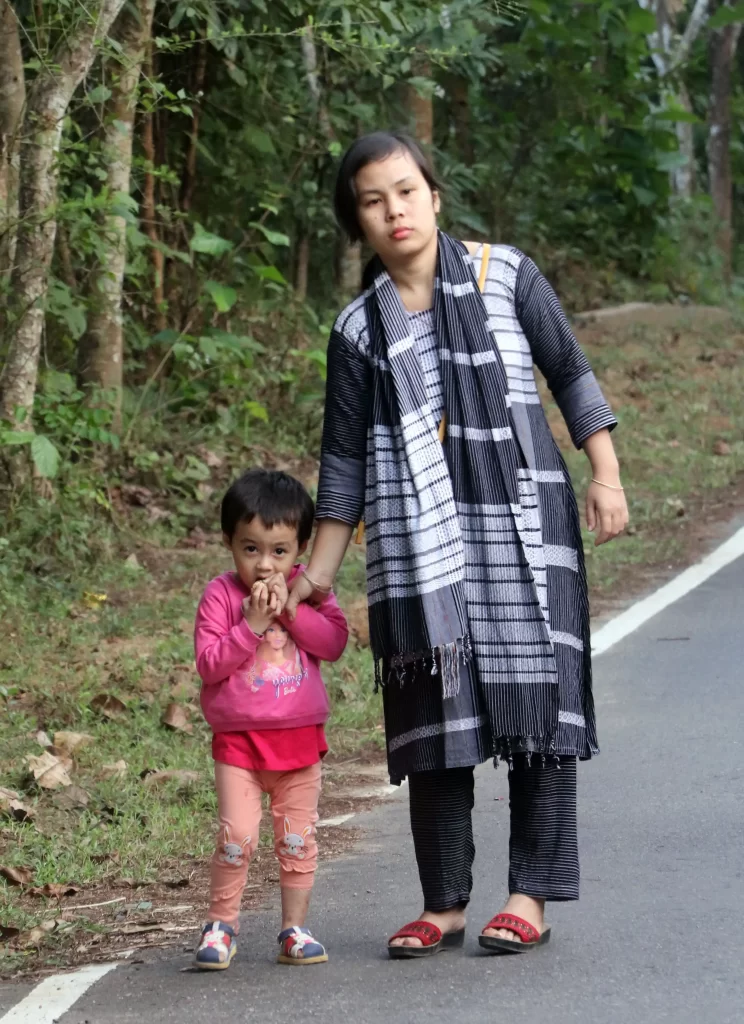 Suborna with her daughter