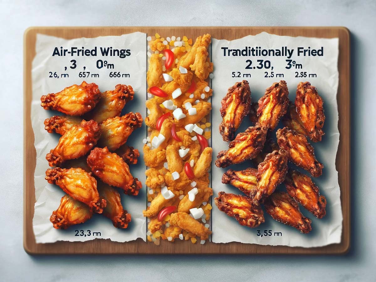 Air Fryer Chicken Wings Calories vs Fried