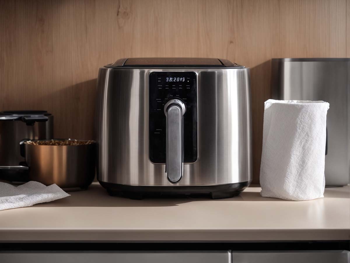 Placing paper towels in an air fryer is unsafe as it can cause a fire hazard and disrupt the appliance's necessary airflow for cooking