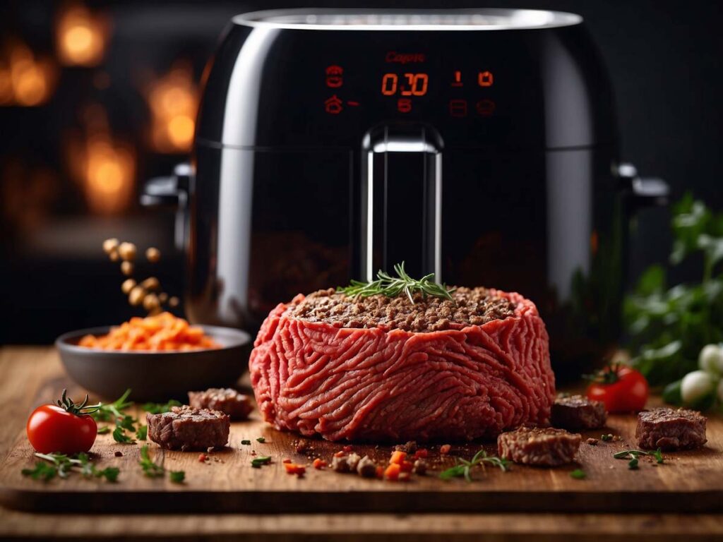 Cooking ground beef in air fryer