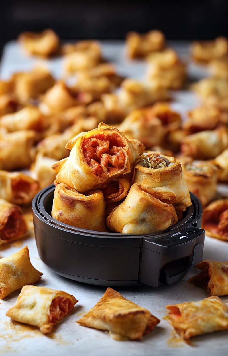 Air Fryer Frozen Pizza Rolls