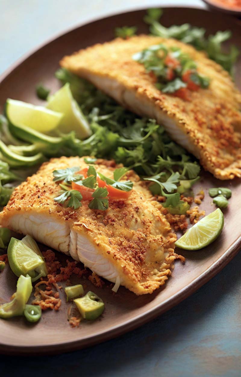 Air Fryer Tortilla Crusted Tilapia