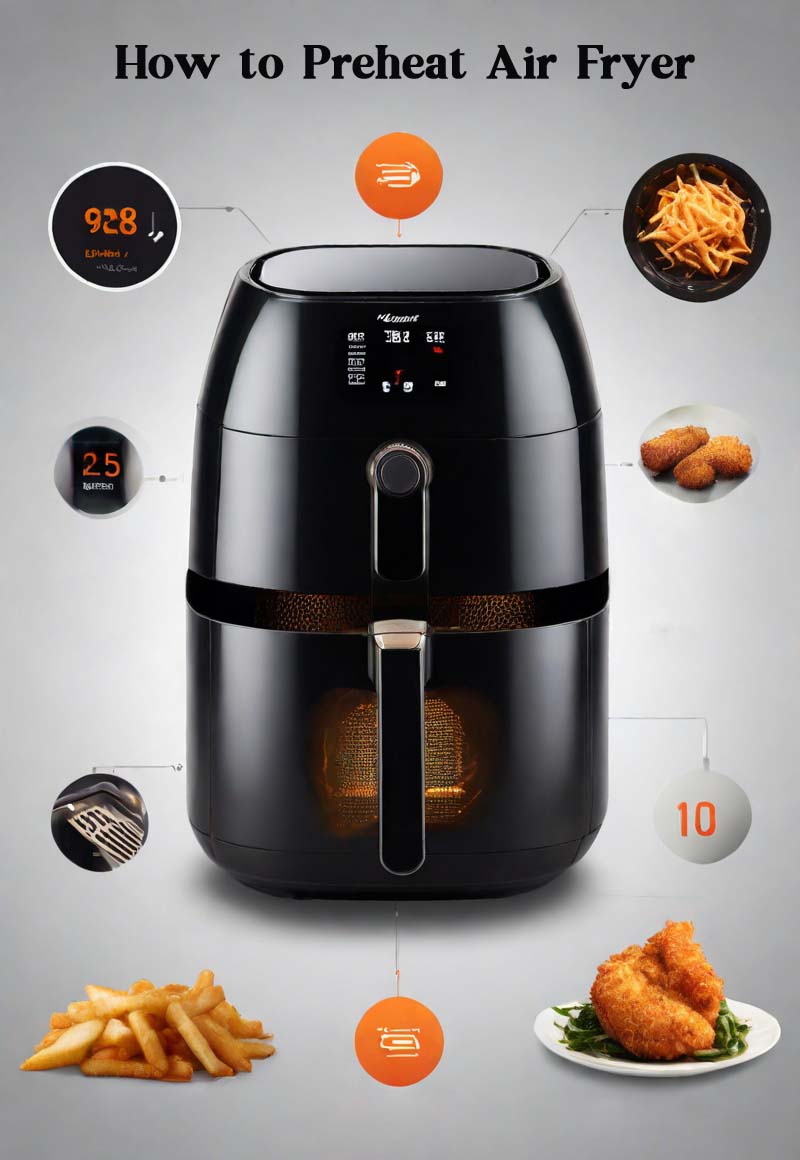 Infographic about How to Preheat Air Fryer