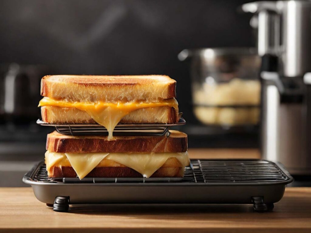Starbucks Grilled Cheese in an air fryer basket