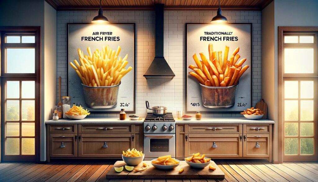 The difference between air fryer French fries calories and traditionally fried French fries