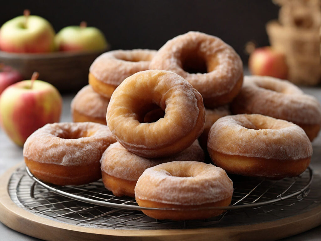 Trader Joe's Apple Cider Donuts in an Air Fryer Basket