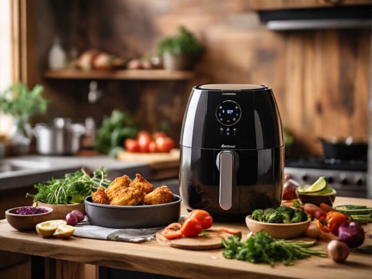 Using an Air Fryer on a Wooden Surface