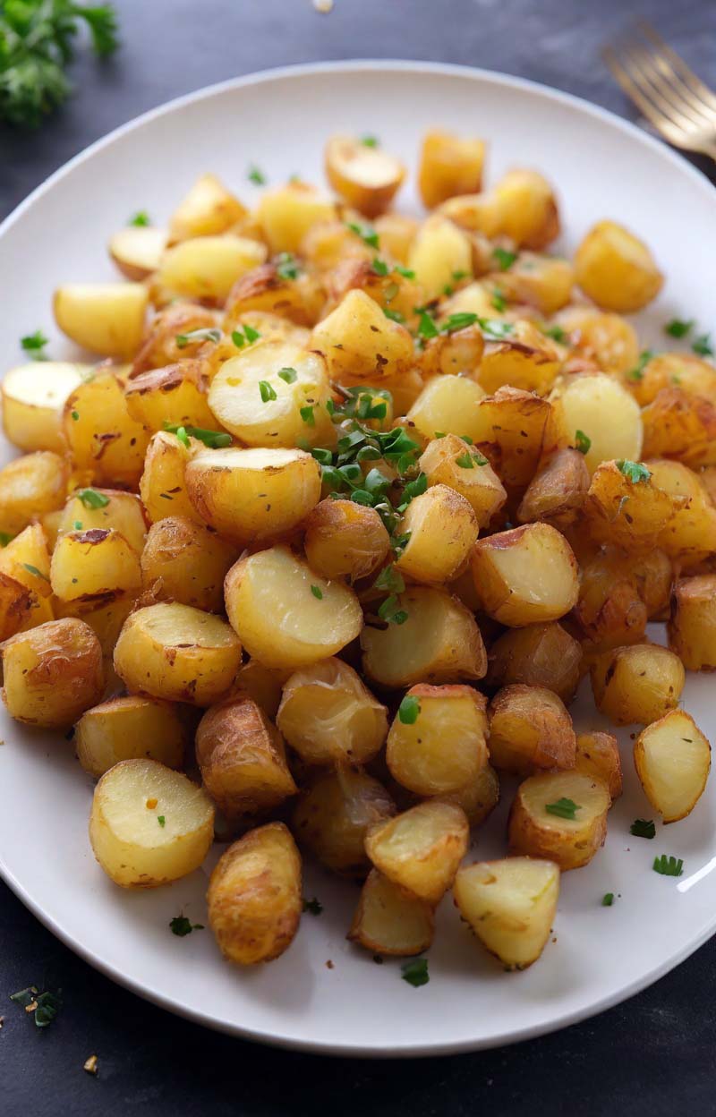 Air Fried Frozen Diced Potatoes