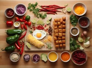 Ingredients for Air Fryer Chile Rellenos with Egg Roll Wrappers