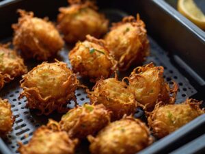 Crispy Onion Bhajis Cooked in Air Fryer