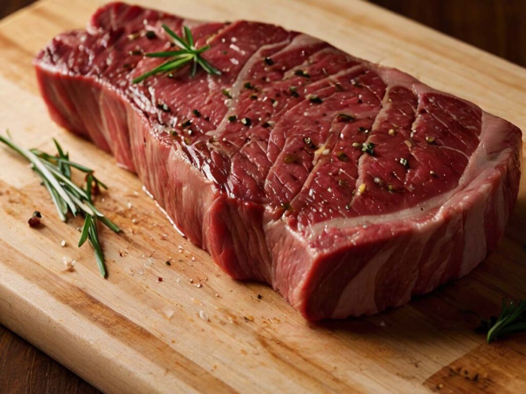 Fresh 1-inch New York strip steak