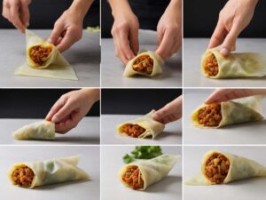 Wrapping Chile Rellenos in Egg Roll Wrappers for Air Frying