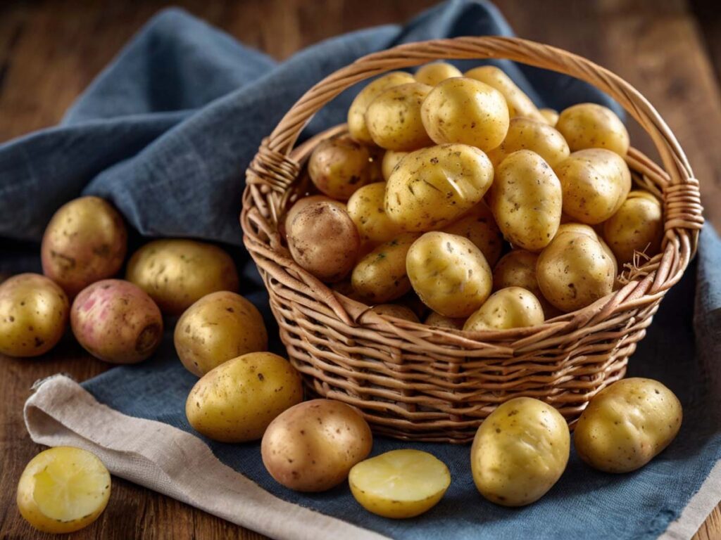 Fresh Yukon Gold baby potatoes