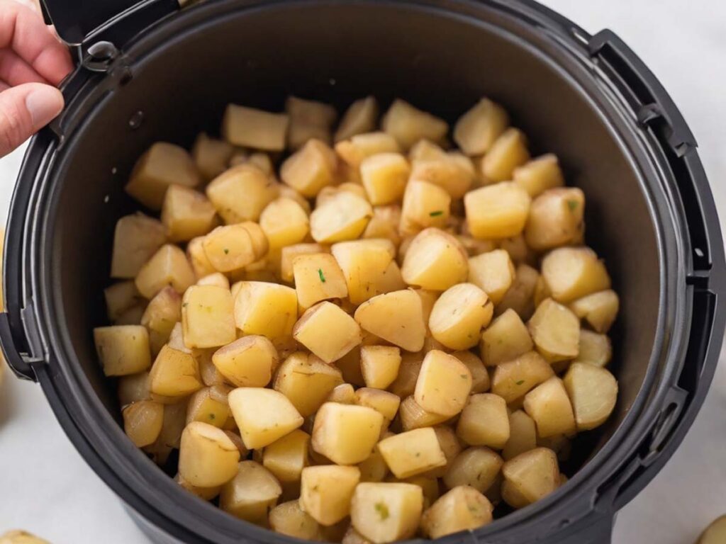 Preparing Frozen Diced Potatoes for Air Frying