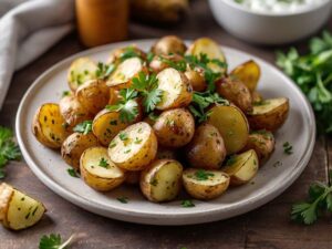 Air Fryer Greek Potatoes