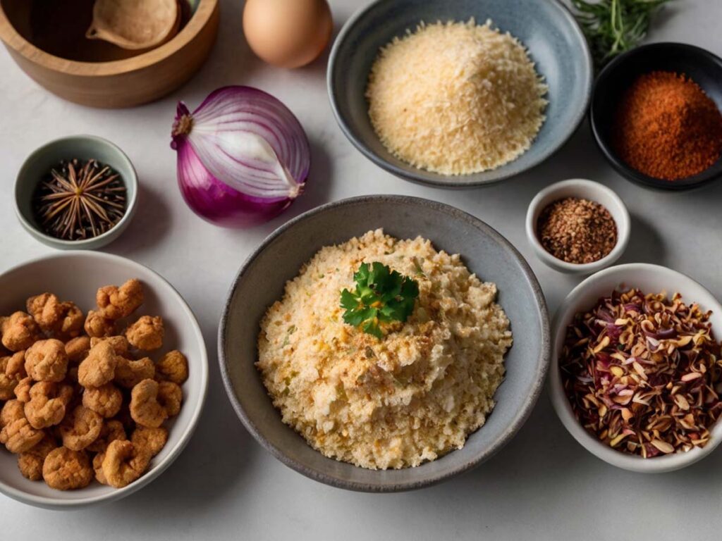 Ingredients for Air Fryer Onion Rings No Breadcrumbs