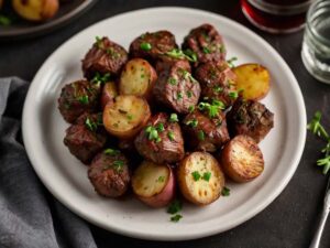 Air Fryer Steak Bites and Potatoes