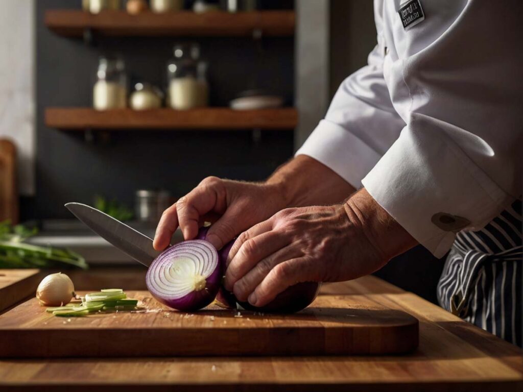 Slicing Onions for Air Fryer Onion Rings