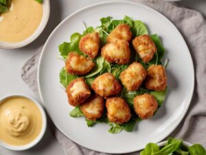 Cooked chicken cordon bleu bites resting on a plate
