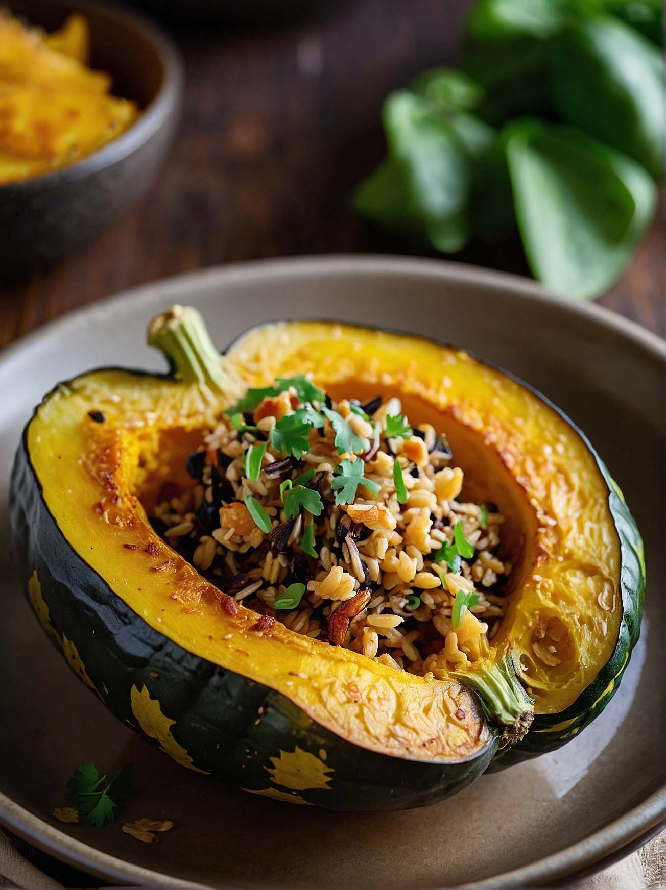 Stuffed Acorn Squash Serving