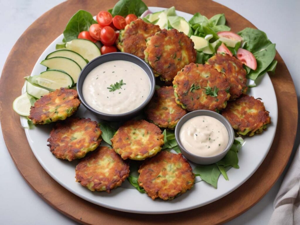 Air Fryer Parmesan Zucchini Fritters