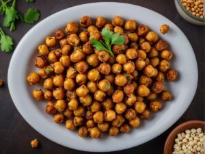 Air Fryer Spicy Roasted Chickpeas