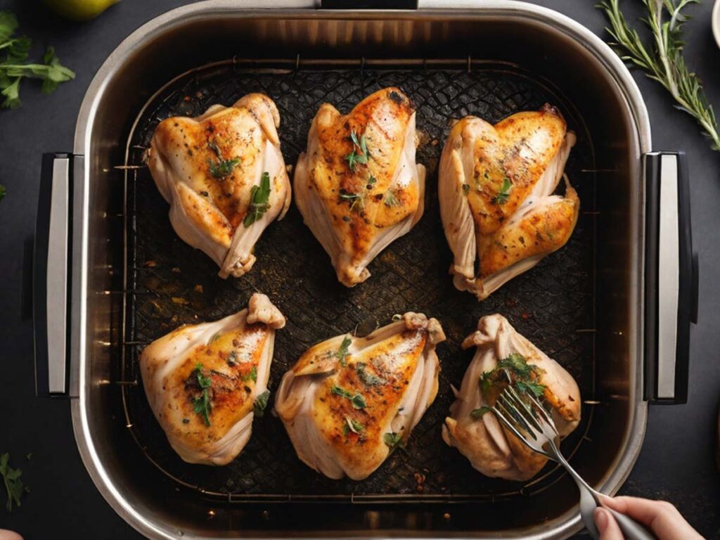 Air Frying Marinated Chicken Breasts