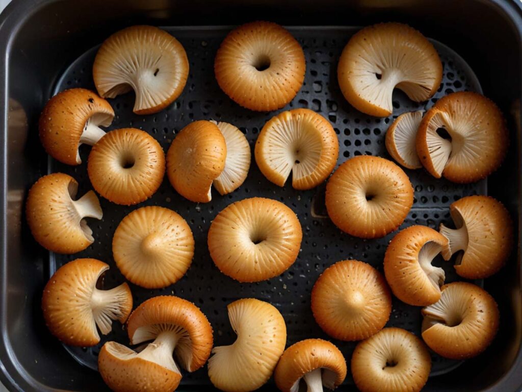 Cooking mushrooms in an air fryer