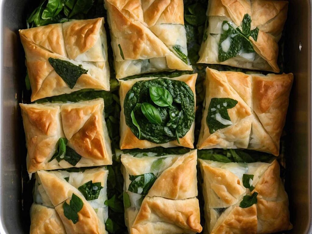 Cooking spanakopita in the air fryer