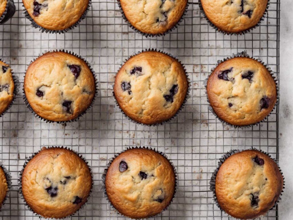 Cooling muffins on a wire rack