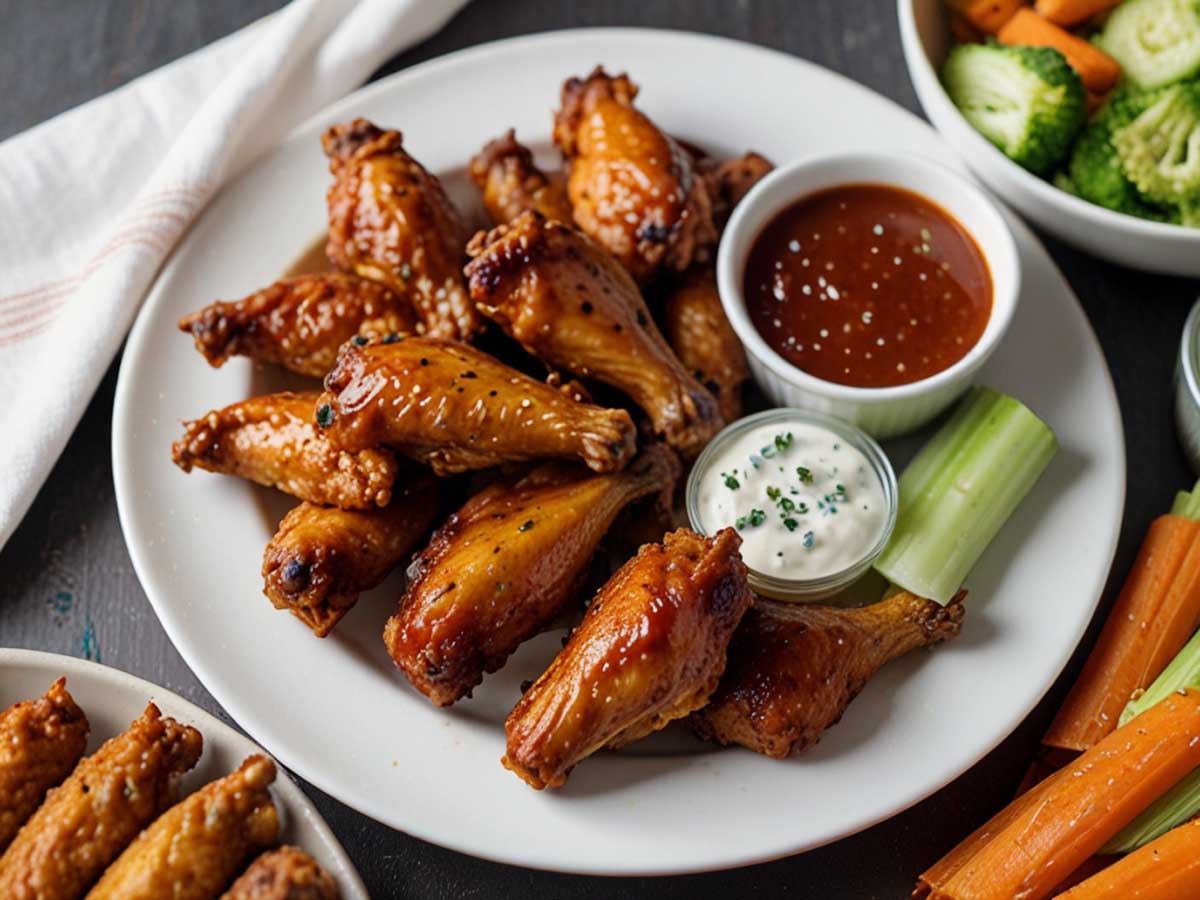 Air Fryer Frozen BBQ Chicken Wings