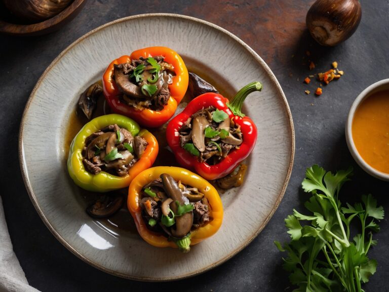 Air Fryer Philly Cheesesteak Stuffed Peppers