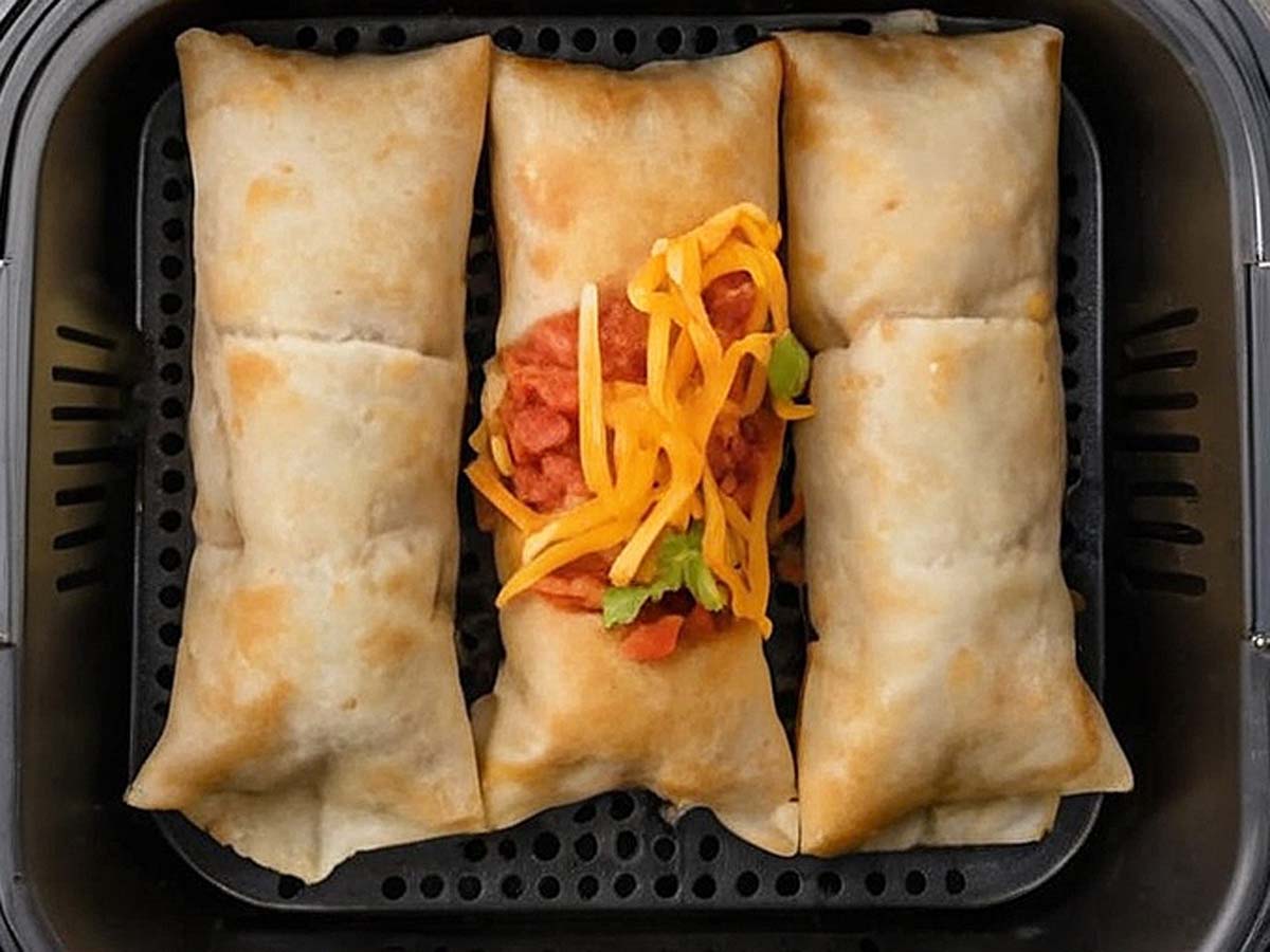 Frozen Chimichanga Air Fryer Recipe: A 10-Minute Healthy Meal | KitGiz