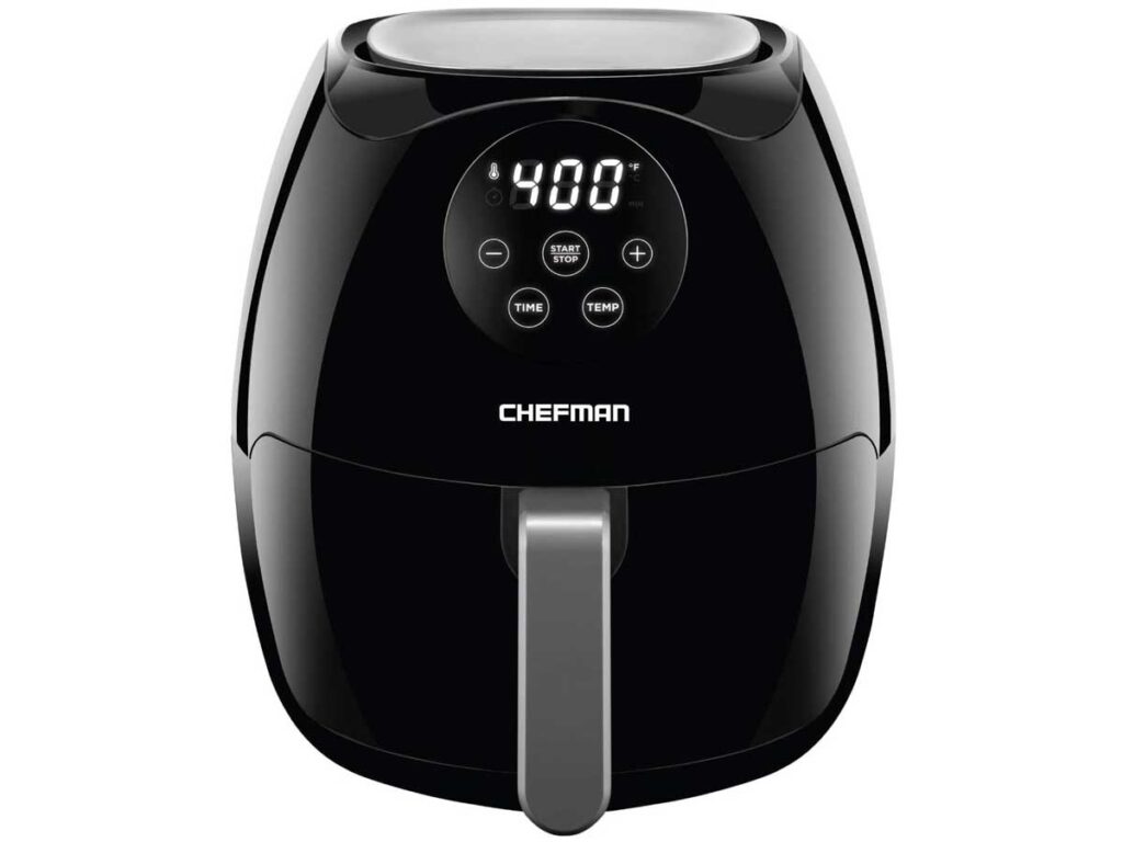 Chefman Digital 3.5 Quart Touch Screen Air Fryer Oven w/ Space Saving Flat Basket