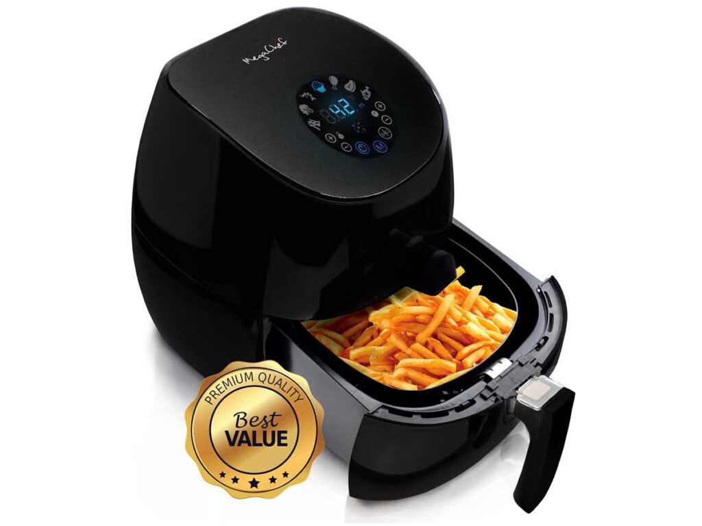 MegaChef 3.5 Quart Airfryer And Multicooker With 7 Pre-programmed Settings