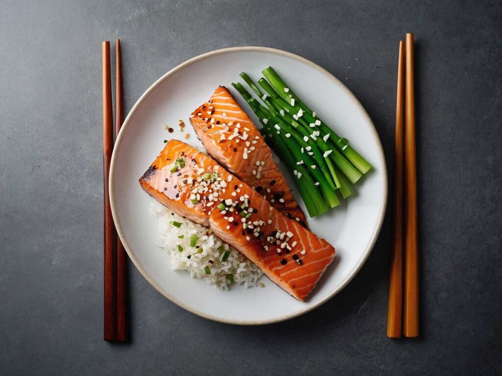 Air Fryer Miso Glazed Salmon