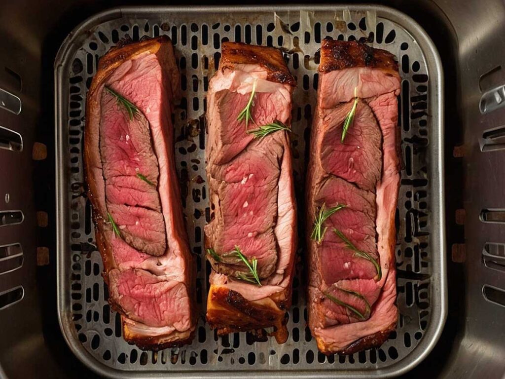 Arrange Beef in Air Fryer