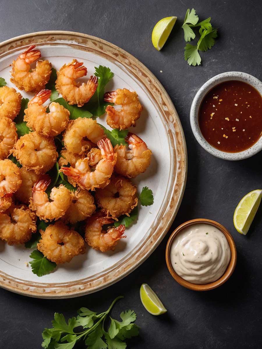 Trader Joe's coconut shrimp with dipping sauce