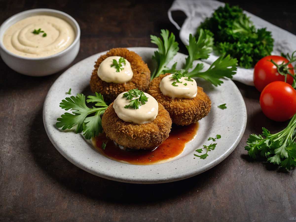 Air Fryer Breaded Stuffed Mushrooms