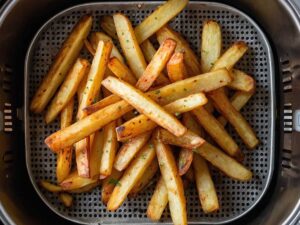 Arranging Potatoes in Air Fryer Basket