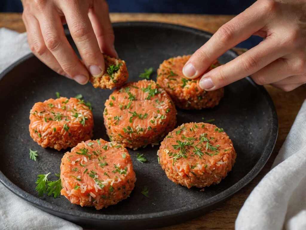 Forming the Salmon Croquettes