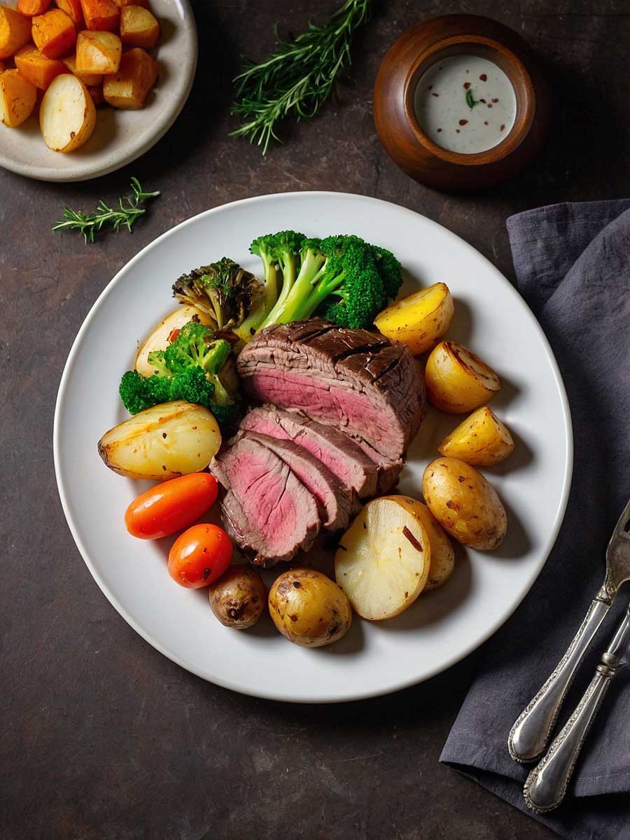 Juicy Roast Beef Freshly Cooked in the Air Fryer