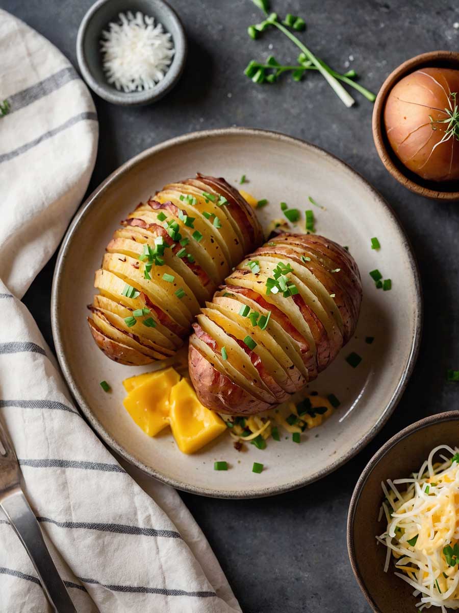 Air Fryer Hasselback Potatoes