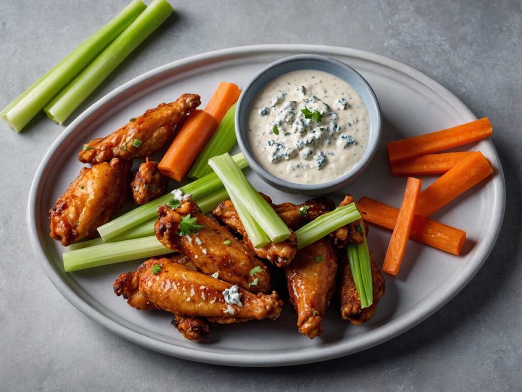 Serving Air Fryer Chicken Wings